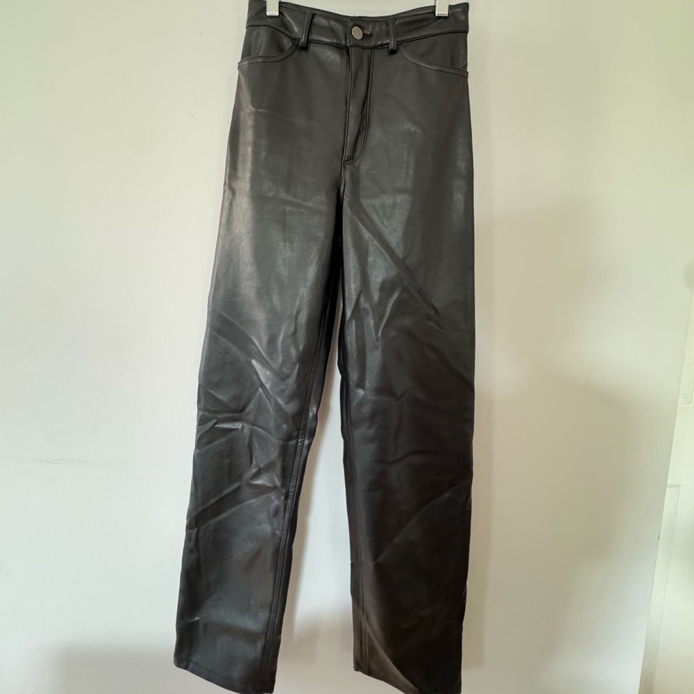 Dynamite Black Vegan Leather Pants